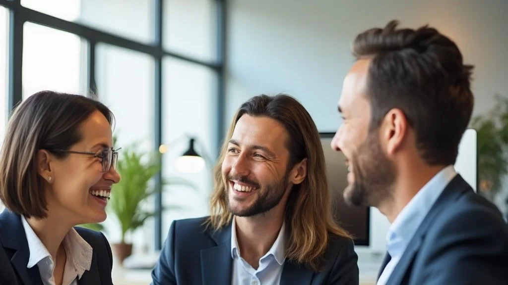 The small, friendly Beacon Tax team in their office